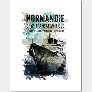 Normandie Cie Gle Transatlantique Posters and Art